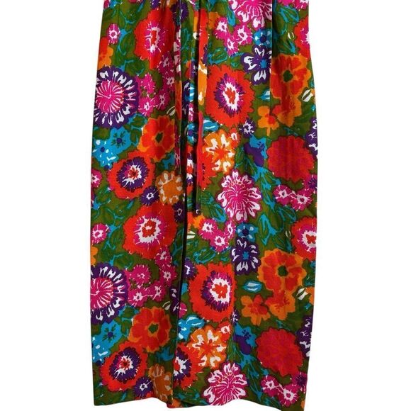 Vintage 60's Sandra Post Bold Psychedelic Floral Print Pillar Dress Small RARE - Picture 5 of 13